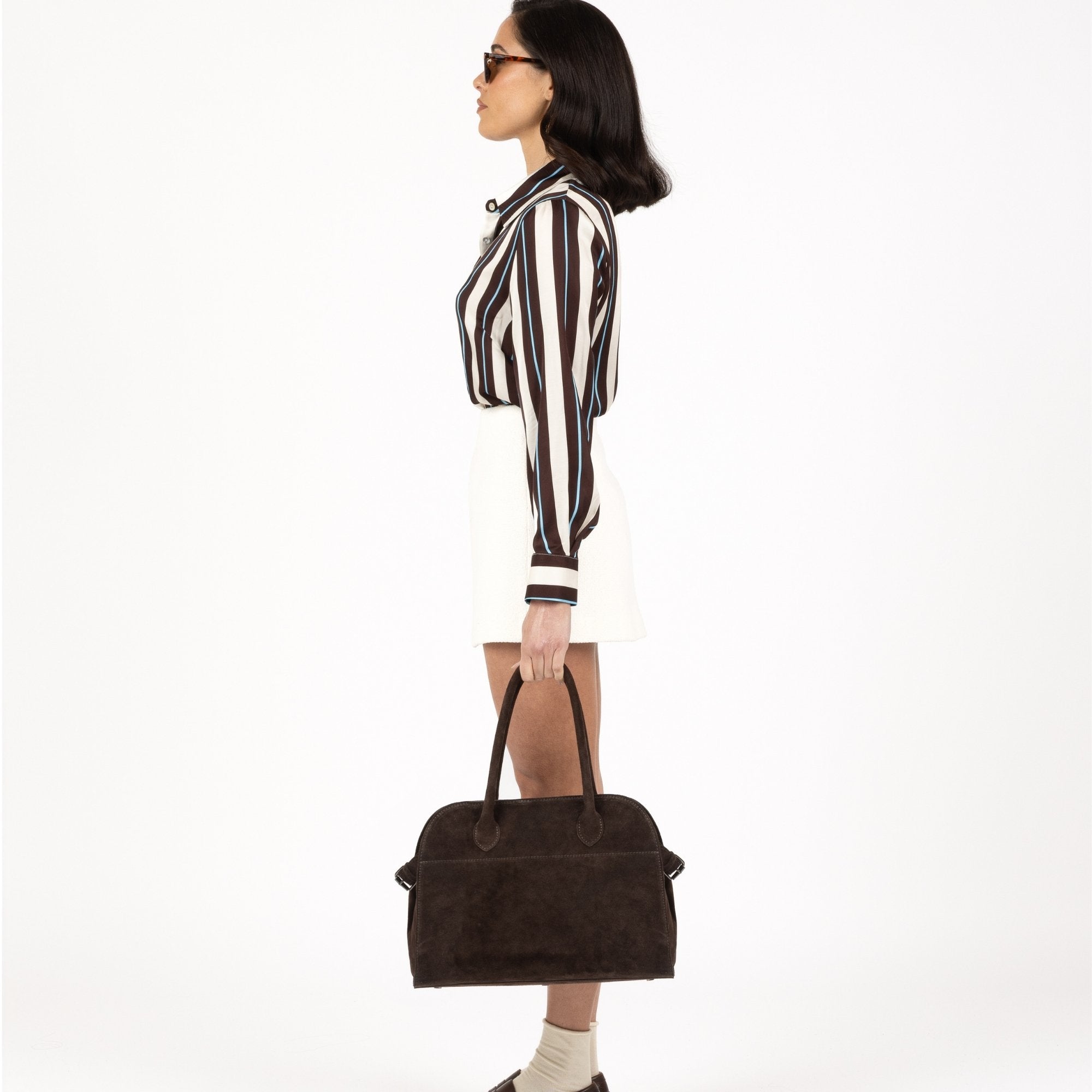 SOFT MILANO Leather Suède - Dark Mocha