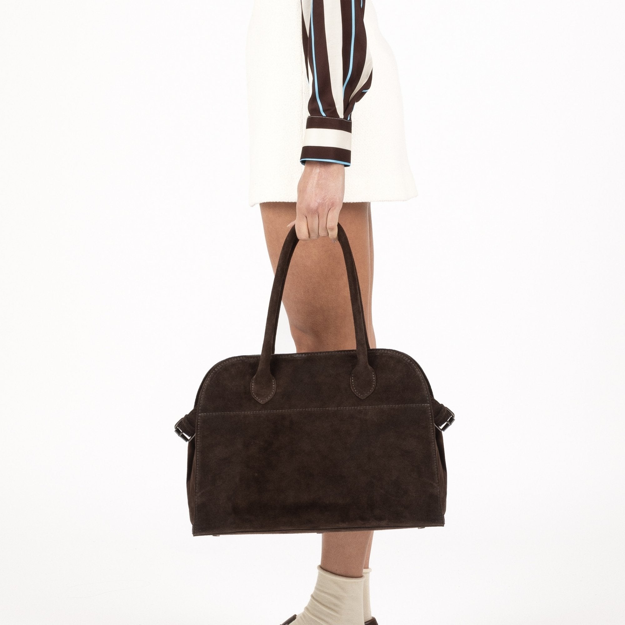SOFT MILANO Leather Suède - Dark Mocha
