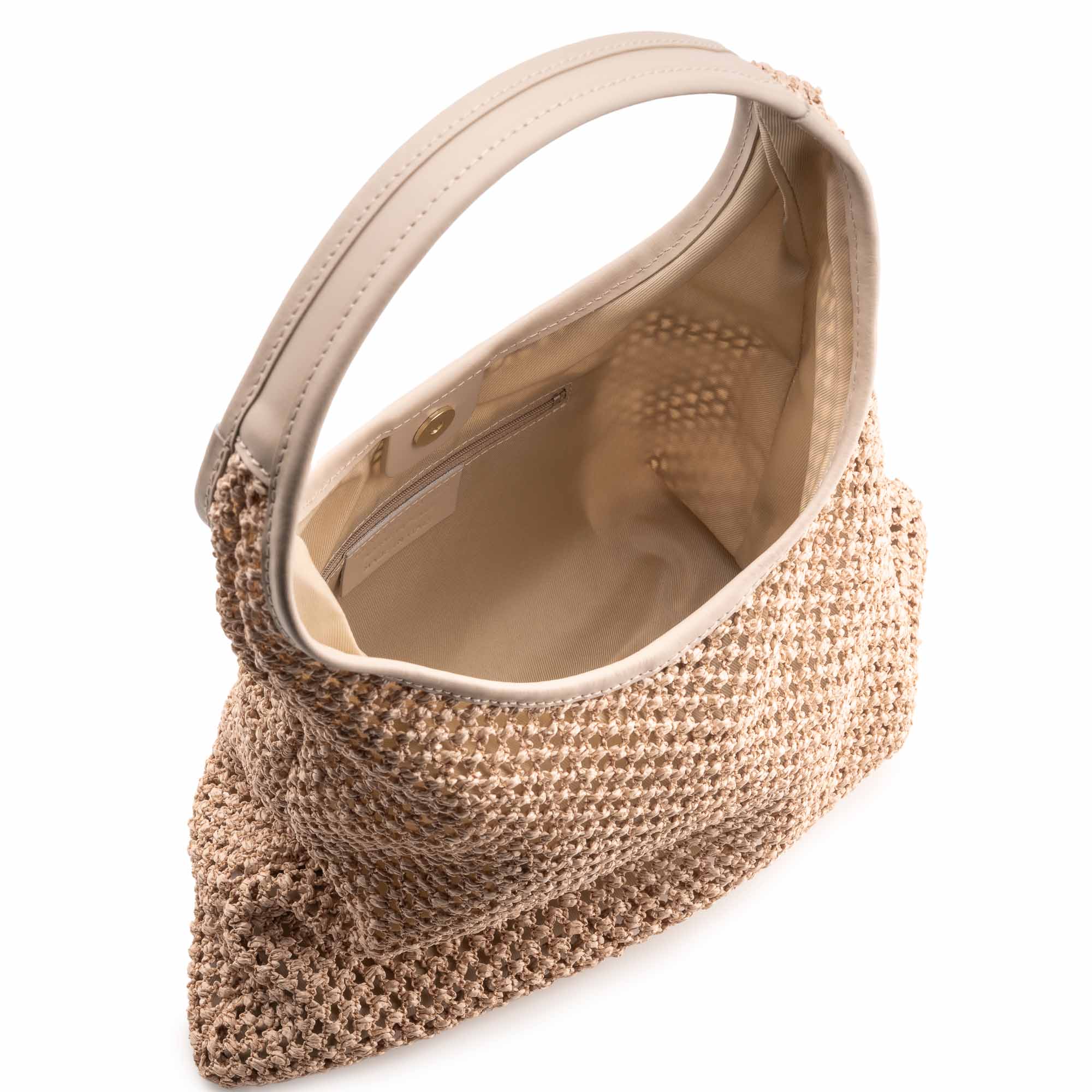Capri Leather & straw Cream