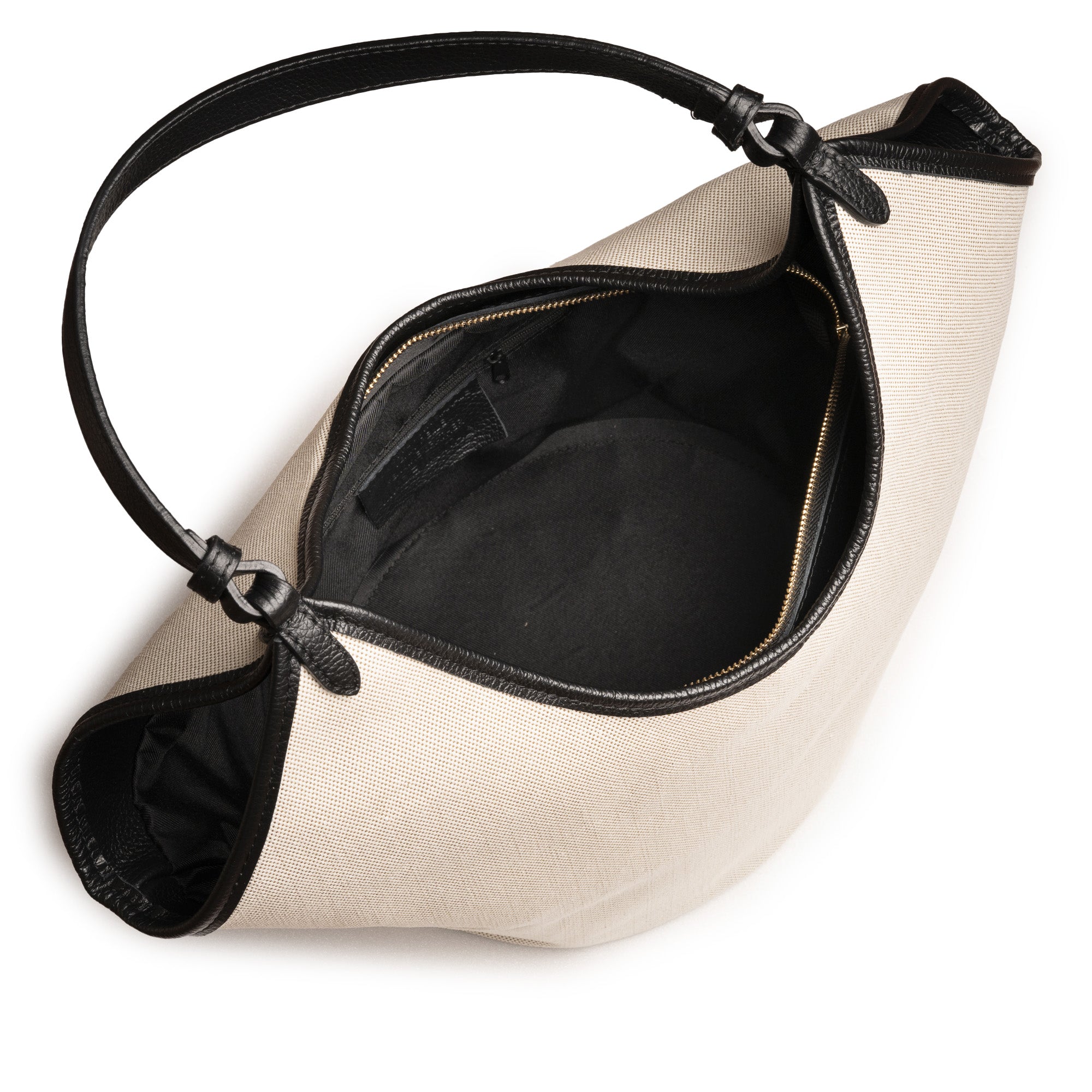 Positano Leather & canvas black