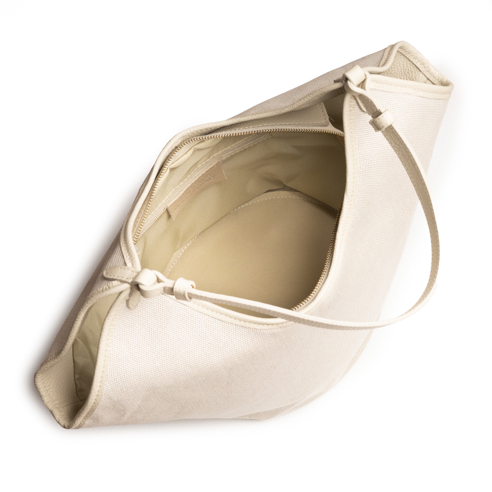 Positano Leather & canvas Cream