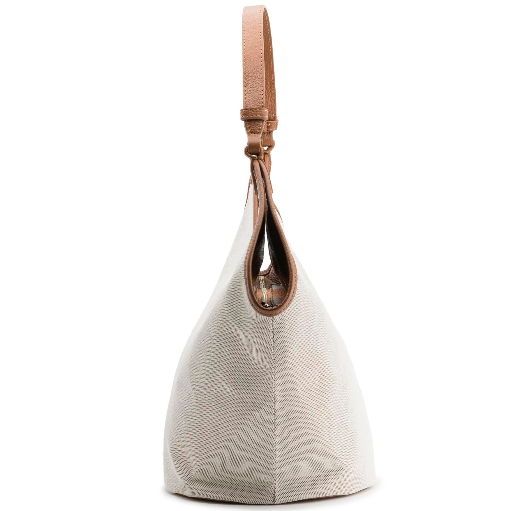 Positano Leather & canvas hazelnut
