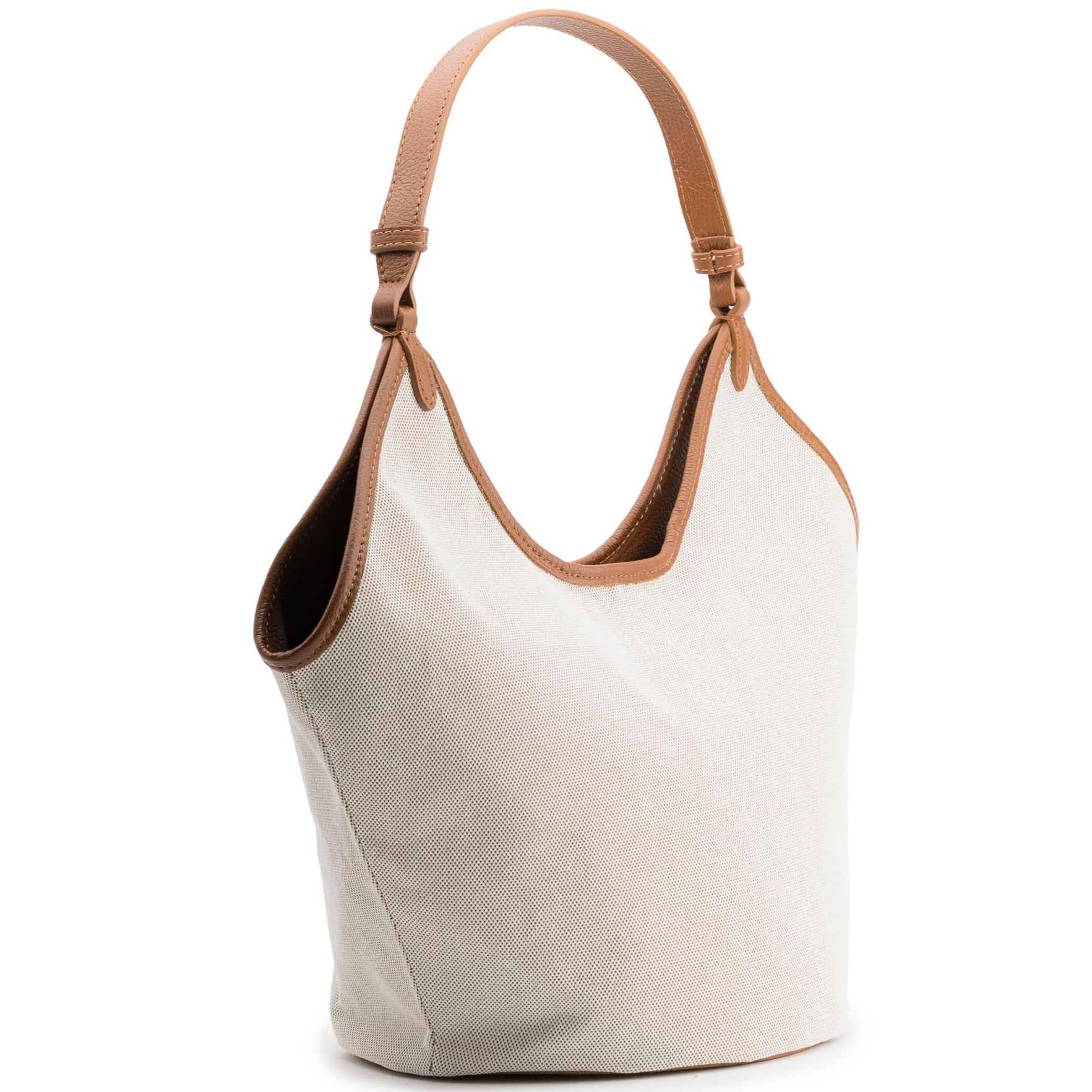 Positano Leather & canvas hazelnut