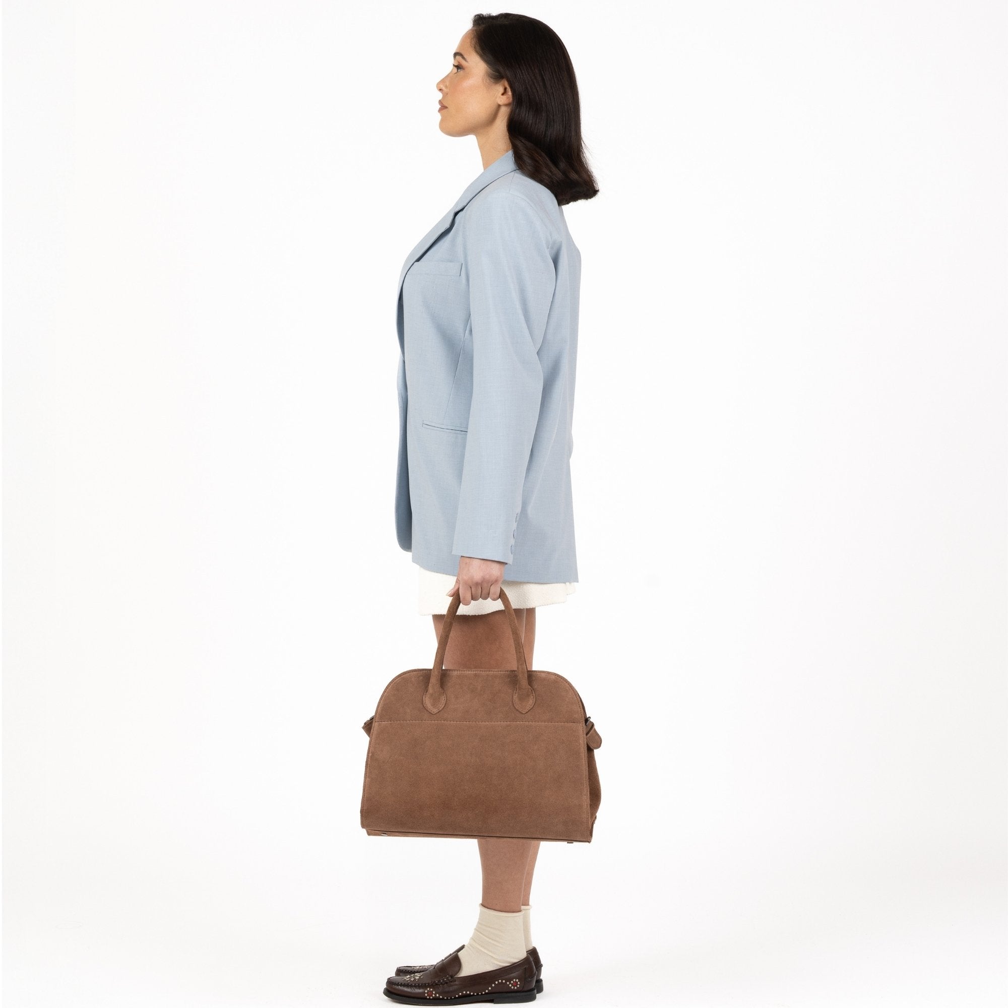 SOFT MILANO Leather Suède - Mocha Mousse