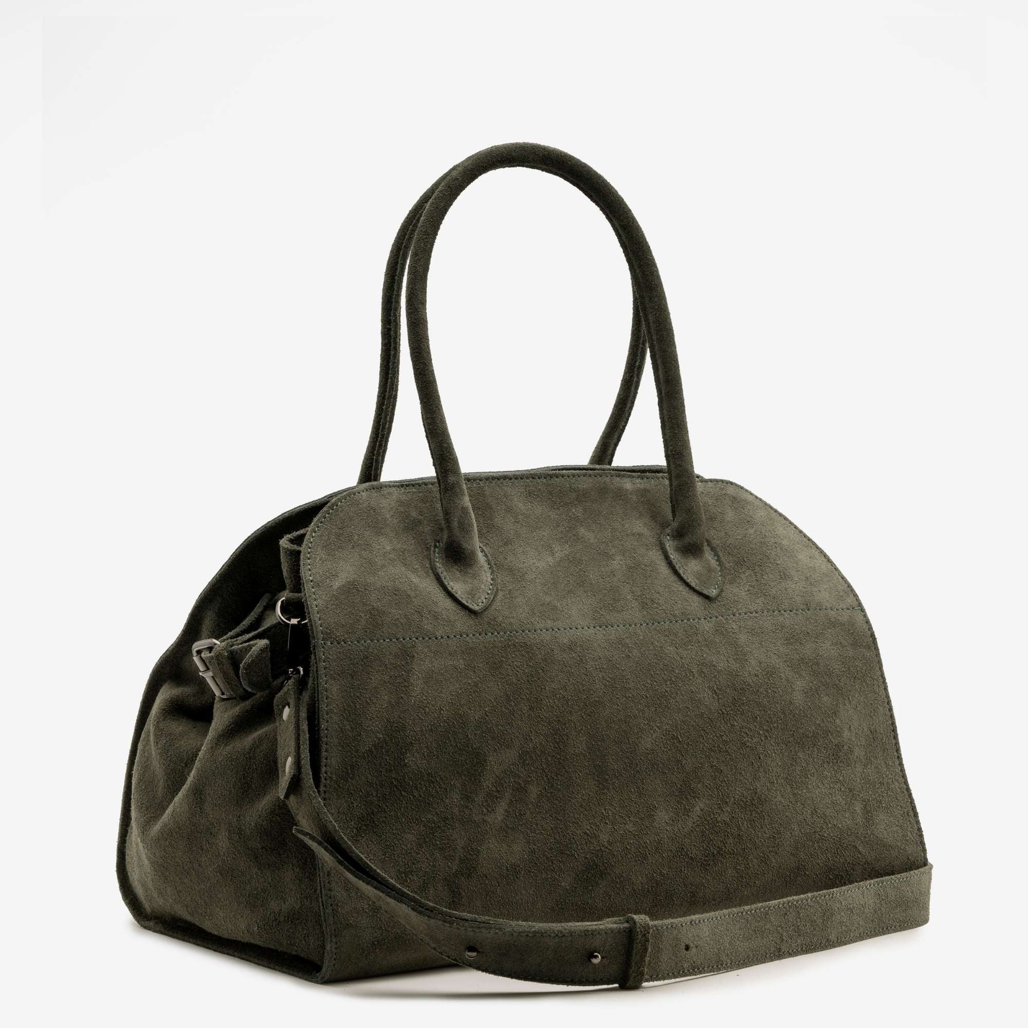 SOFT MILANO Leather Suède - Green Olive