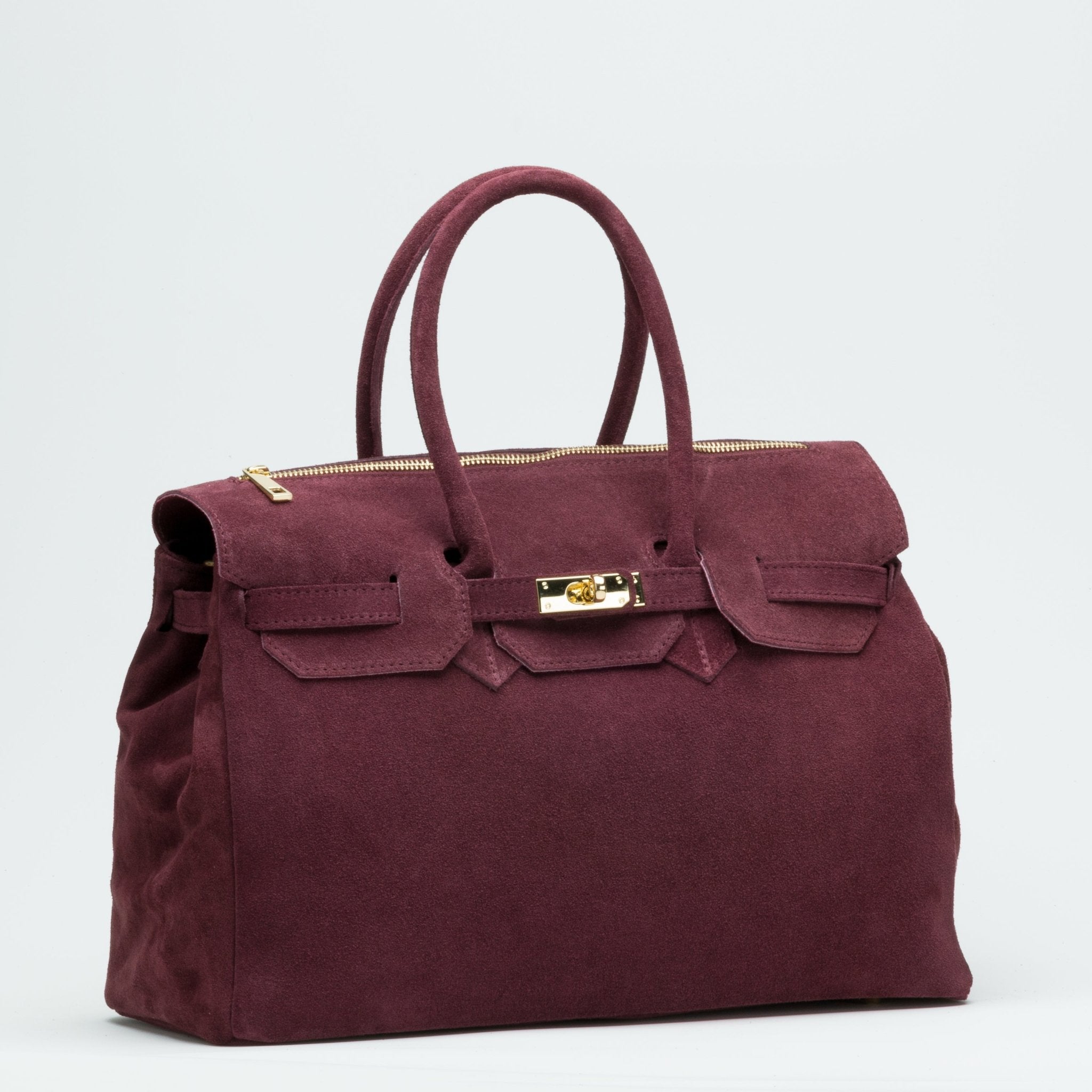 BERLIS MAXI 40 pelle suede scamosciata - bordeaux