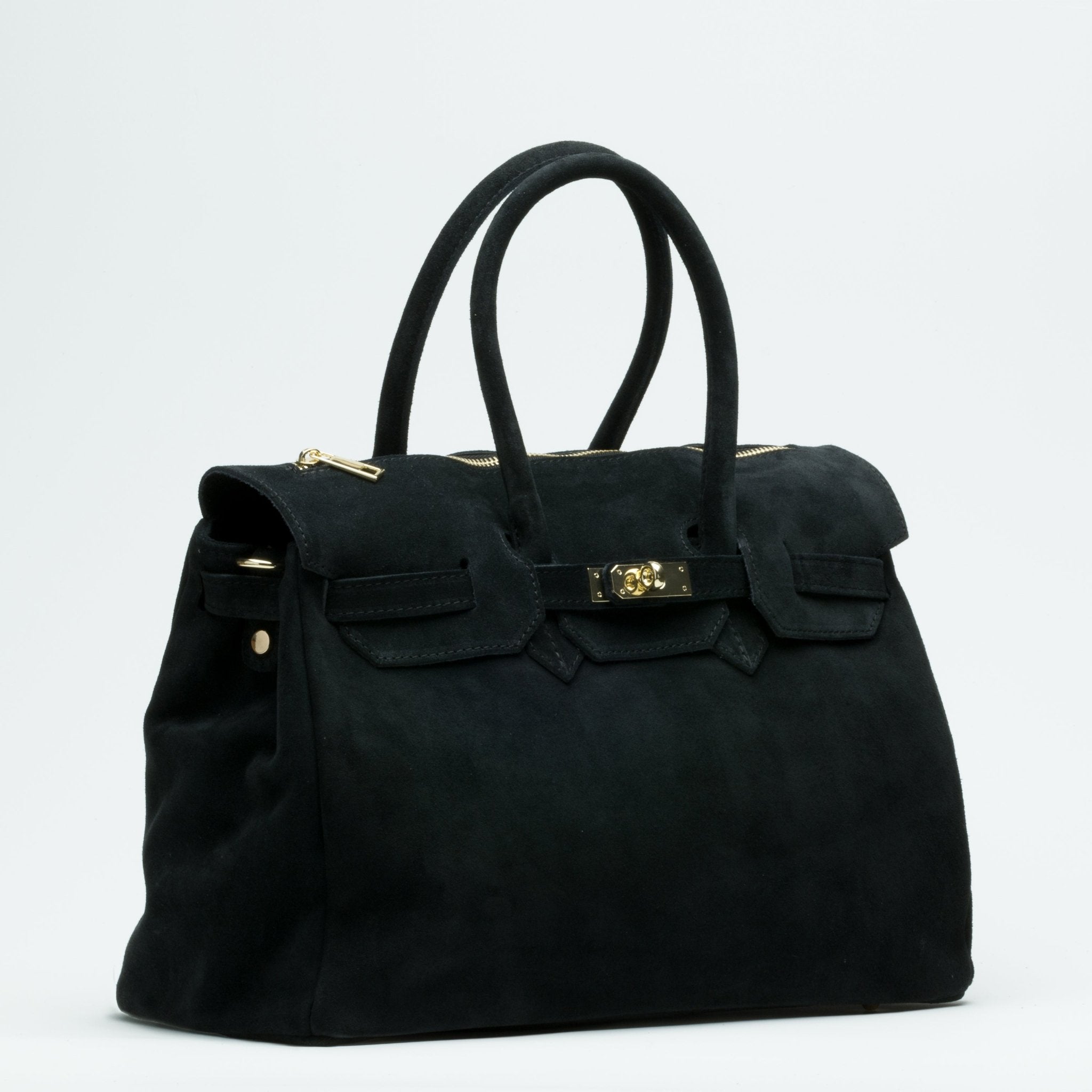 BERLIS MAXI 40 pelle suede scamosciata - nero