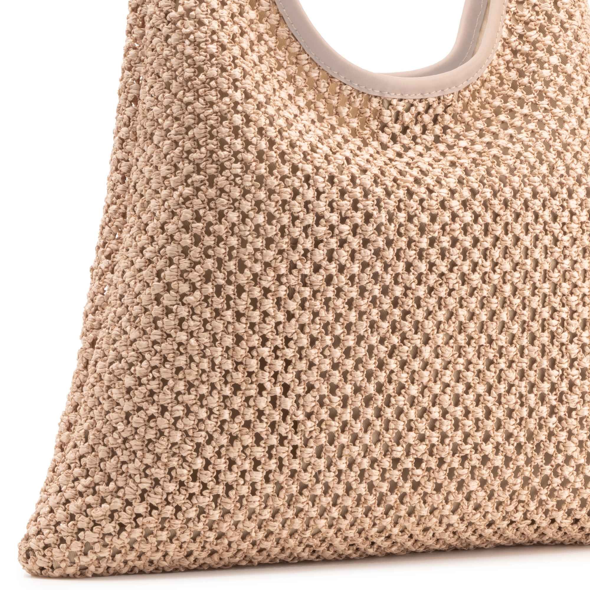 Capri Leather & straw Cream