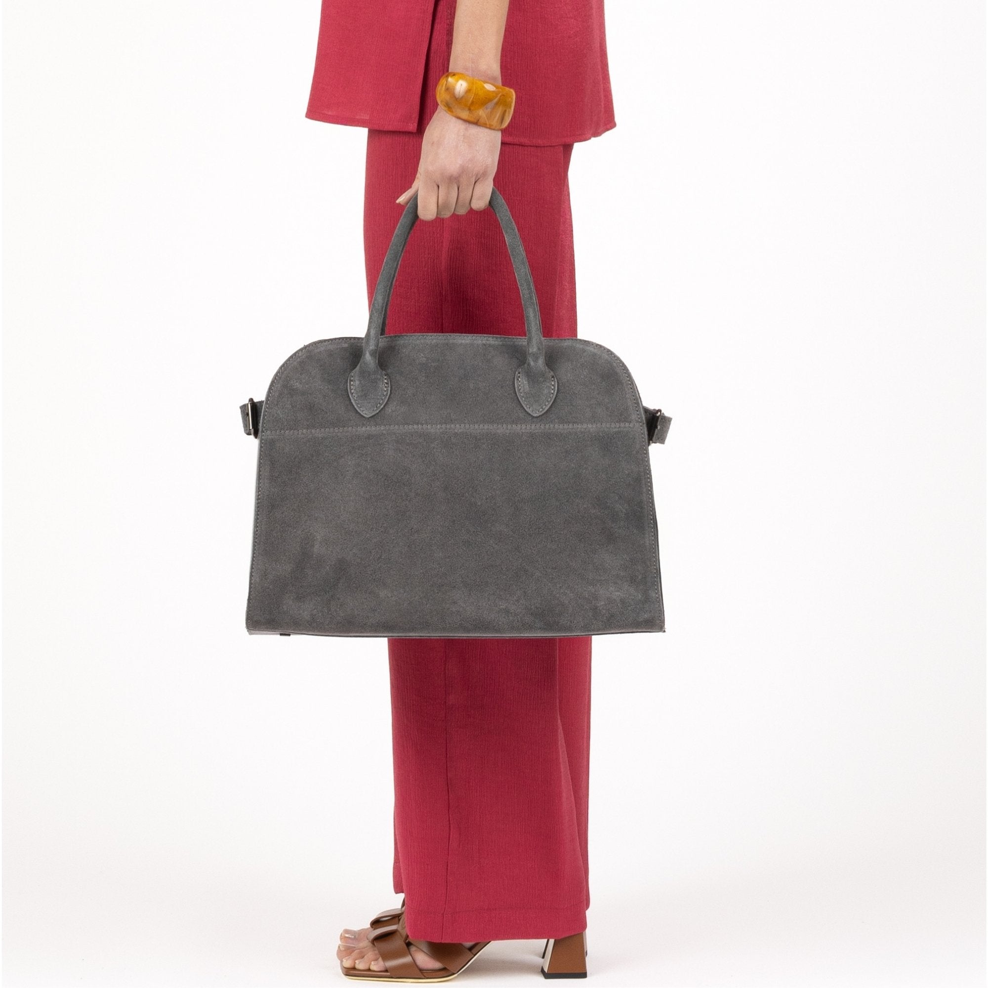 SOFT MILANO Leather Suede - Grey