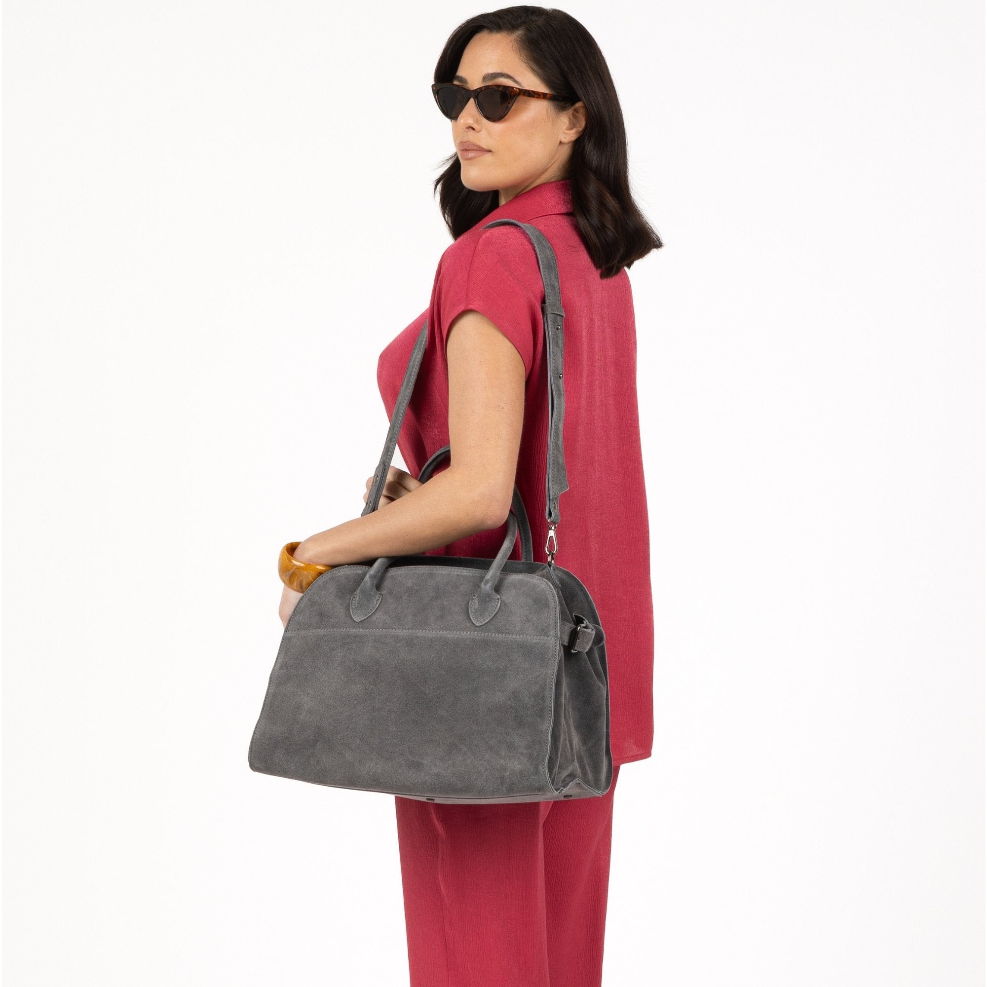 SOFT MILANO Leather Suede - Grey