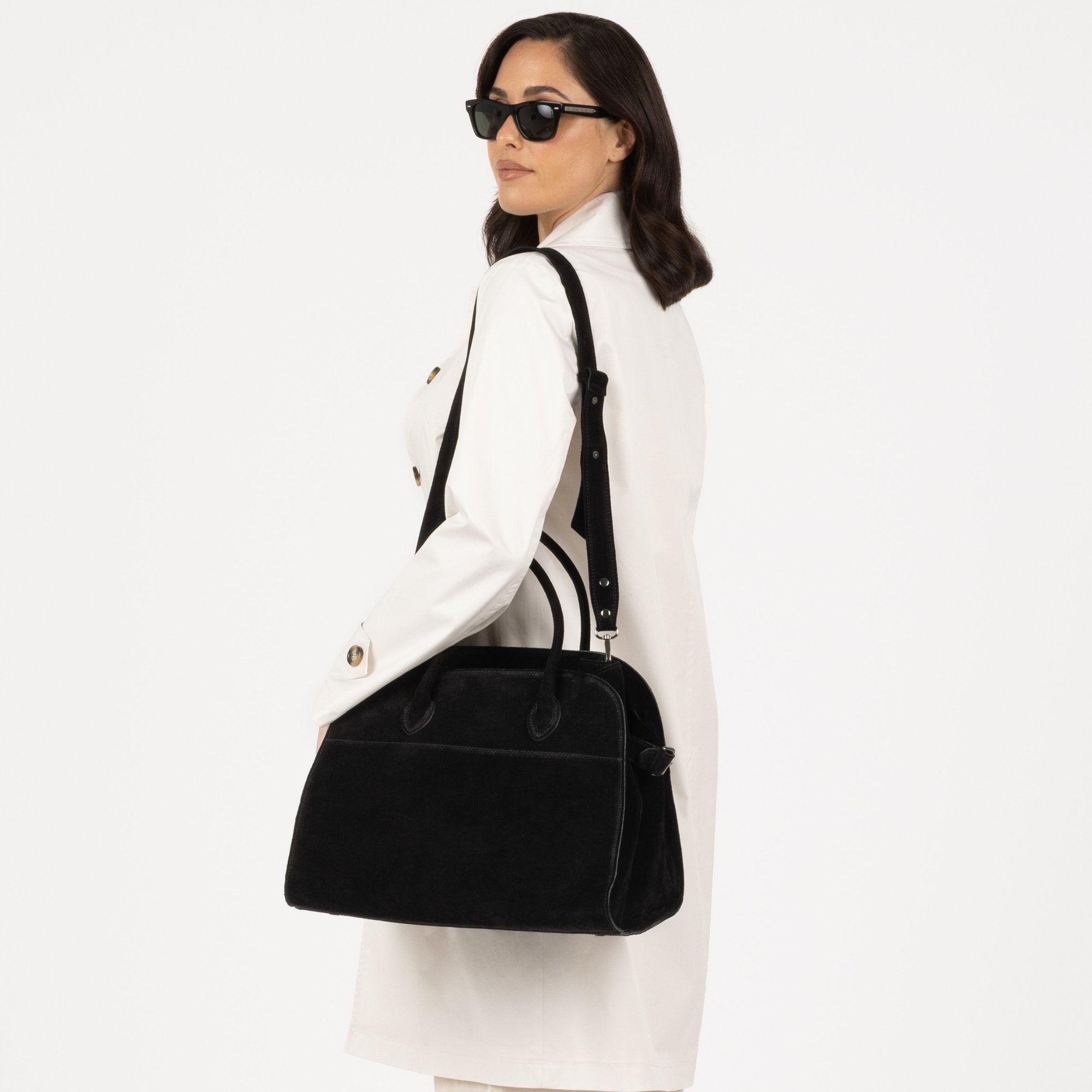 SOFT MILANO Leather Suède - Black