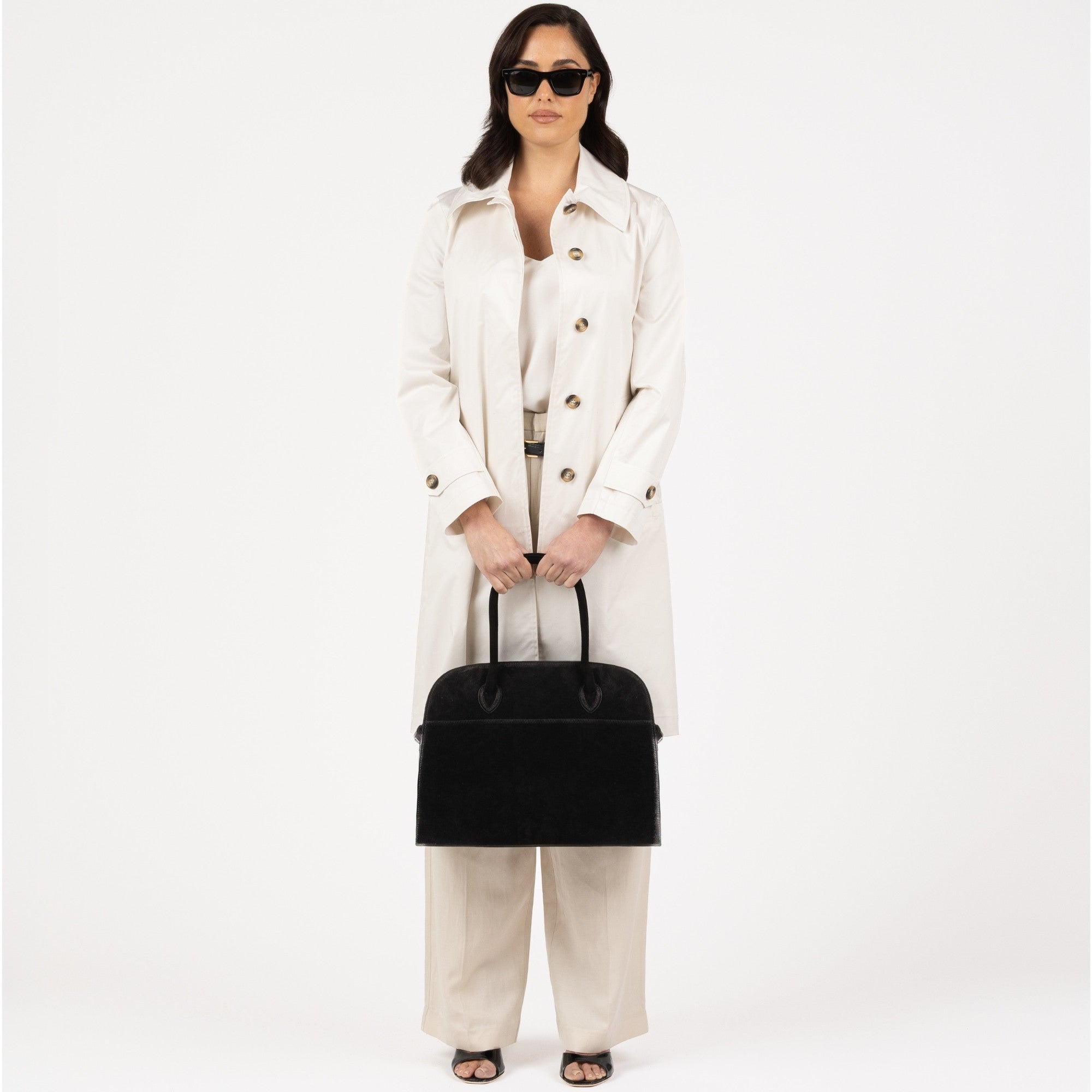 SOFT MILANO Leather Suède - Black