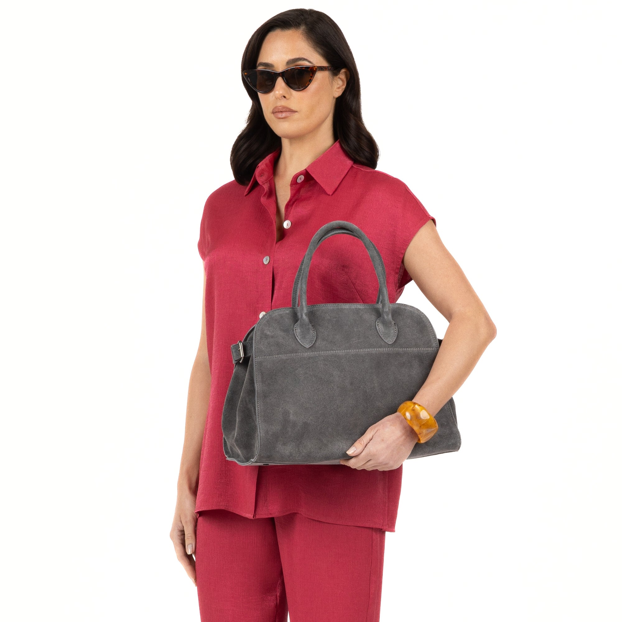 SOFT MILANO Leather Suede - Grey