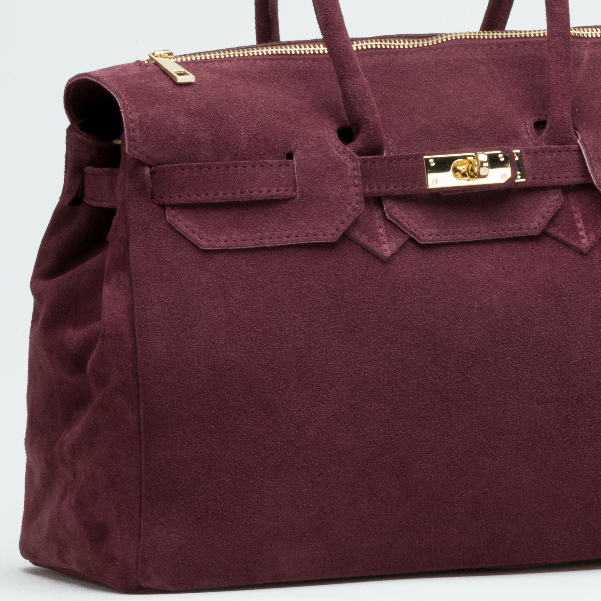 BERLIS MAXI 40 pelle suede scamosciata - bordeaux