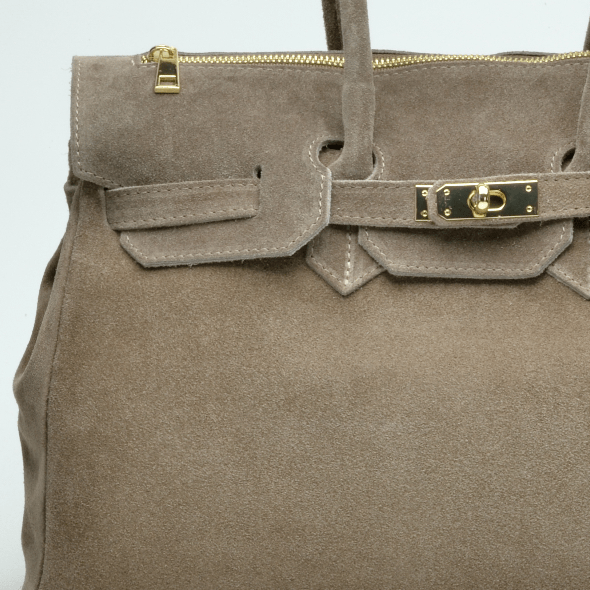 BERLIS MAXI 40 pelle suede scamosciata - taupe