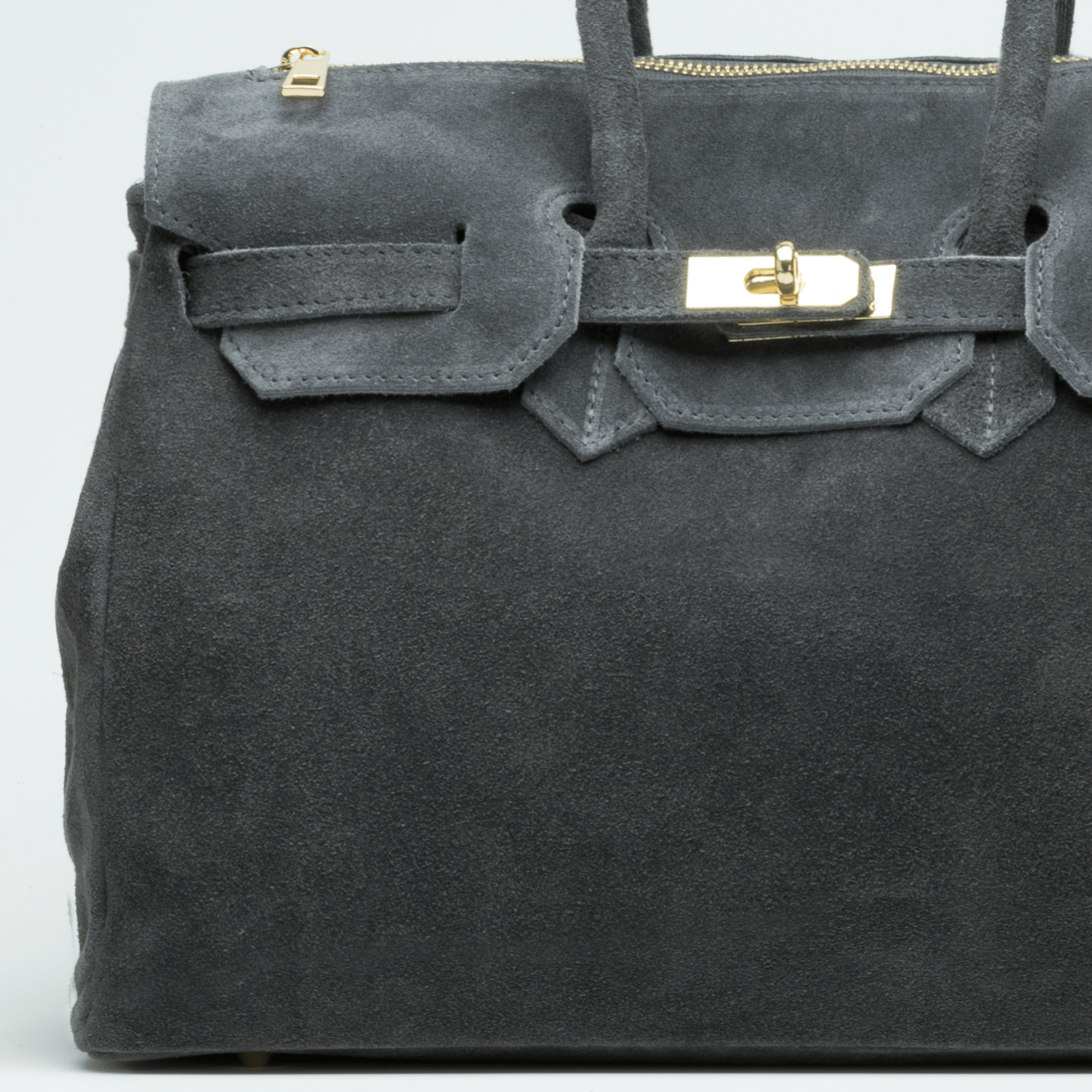 BERLIS MAXI 40 pelle suede scamosciata - grigio