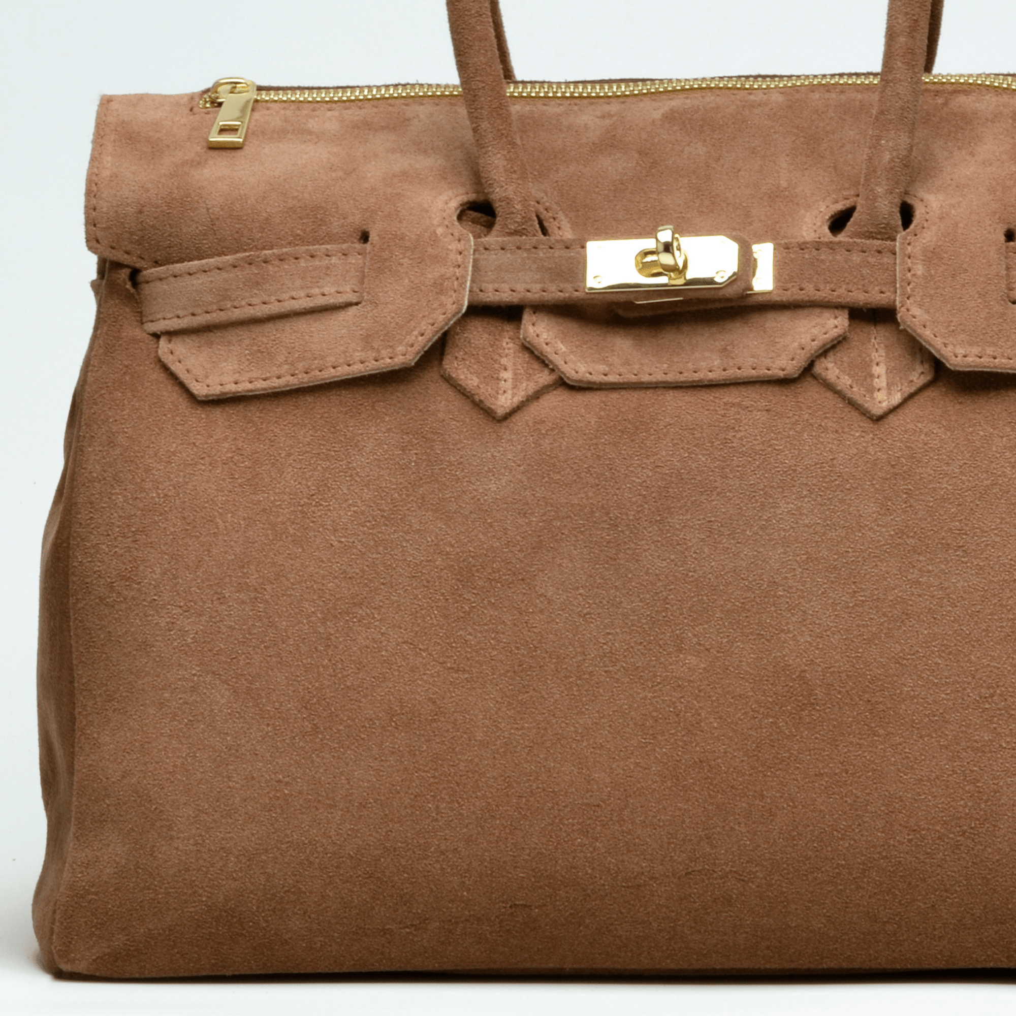 BERLIS MAXI 40 pelle suede scamosciata - Mocha Mousse