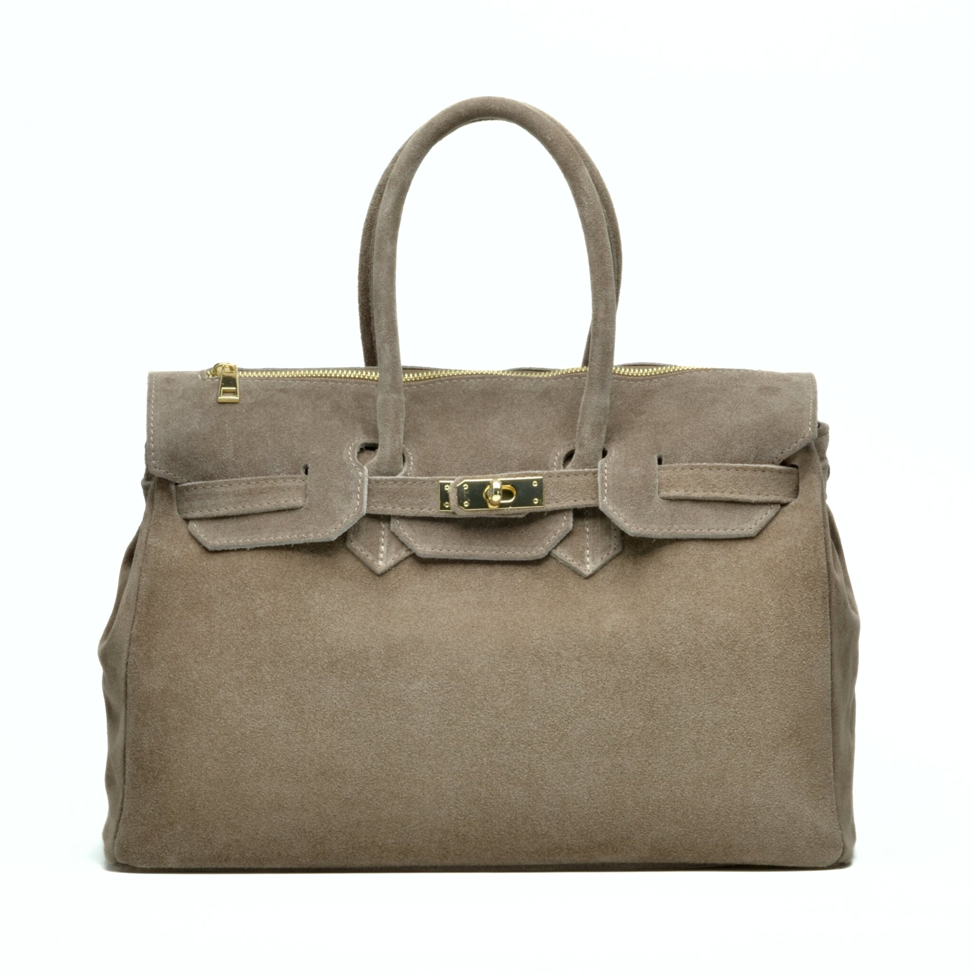 BERLIS MAXI 40 pelle suede scamosciata - taupe