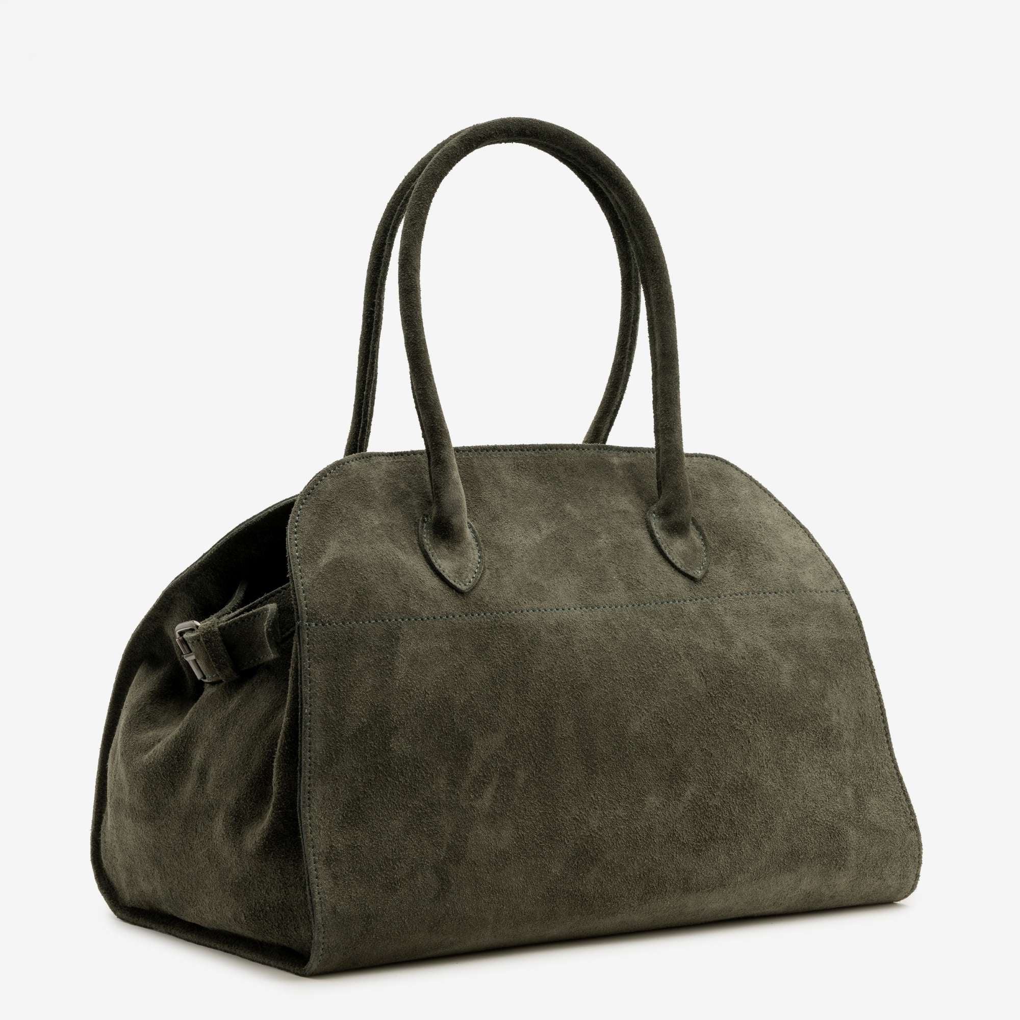 SOFT MILANO Leather Suède - Green Olive